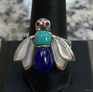Sterling Bee Ring - Signed RF Size 10